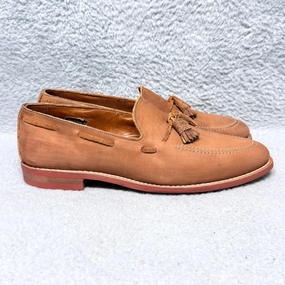Allen Edmonds Lake Shore Drive Size 10.5 Wide Tassel Loafers Shoes Brown Dainite